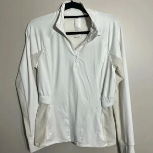 Fabletics Rosalia Performance White Mesh Jacket‎ Size L